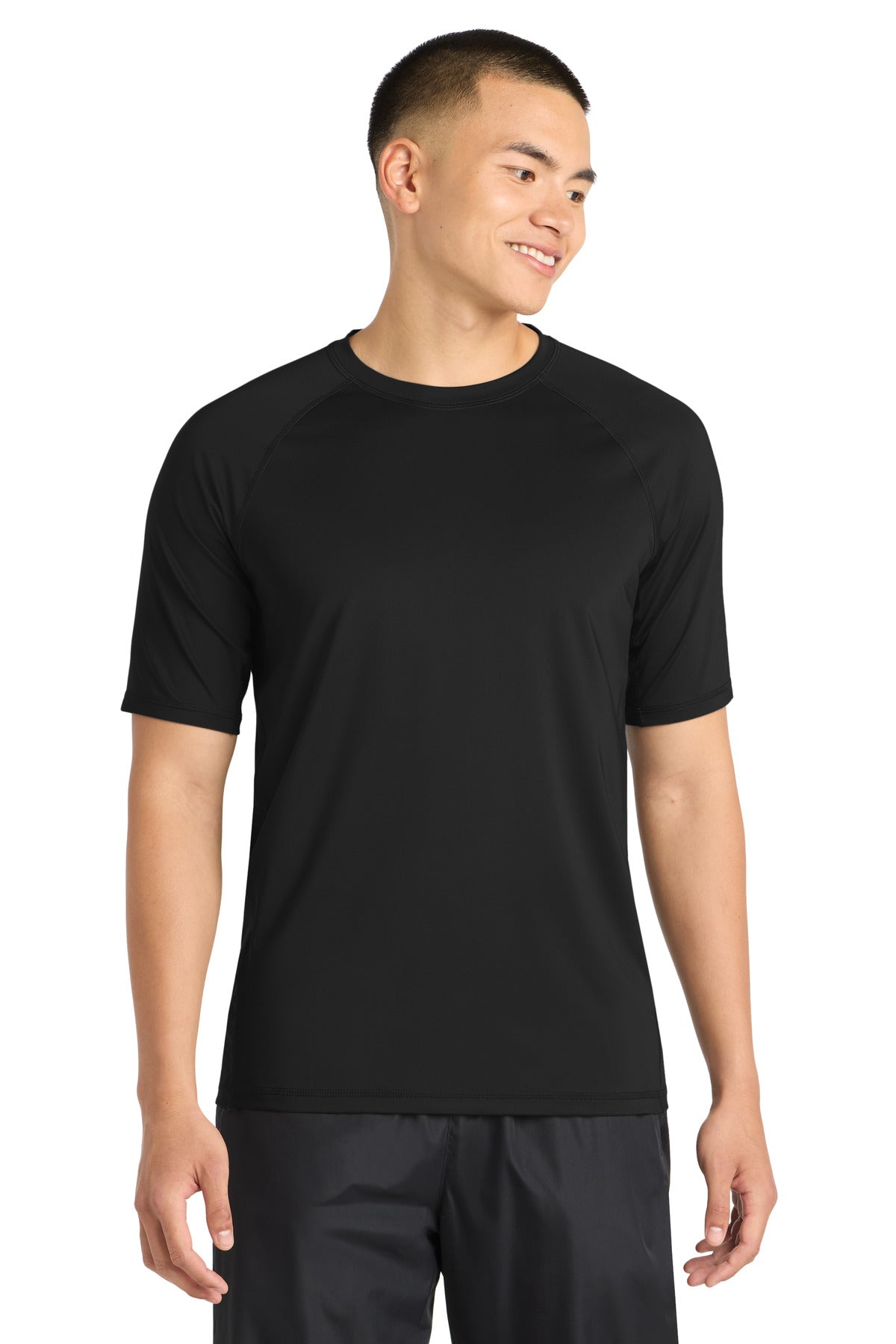 Sport-Tek Rashguard Tee ST470 - Black - Front