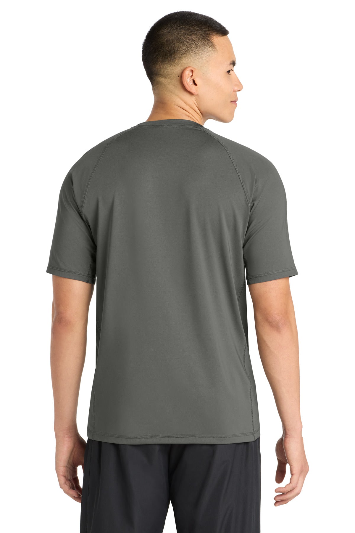 Sport-Tek Rashguard Tee ST470 - Dark Smoke Grey - Back