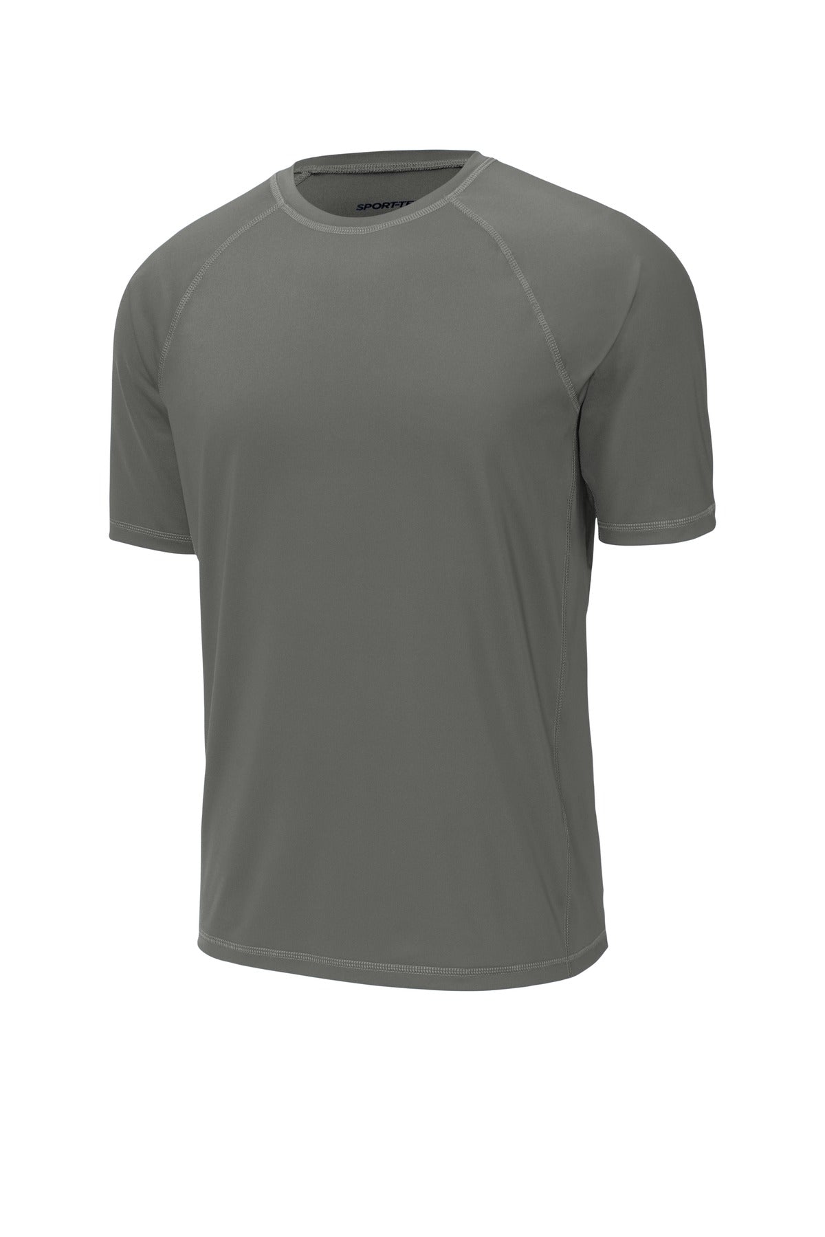 Sport-Tek Rashguard Tee ST470 - Dark Smoke Grey - Front (flat)