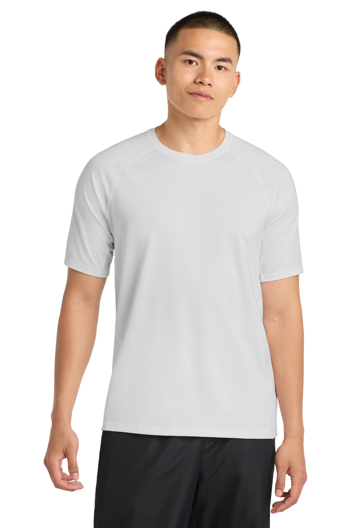 Sport-Tek Rashguard Tee ST470 - White - Front