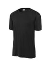 Sport-Tek Halftime Raglan Tee ST6040 - Black - Front (flat)