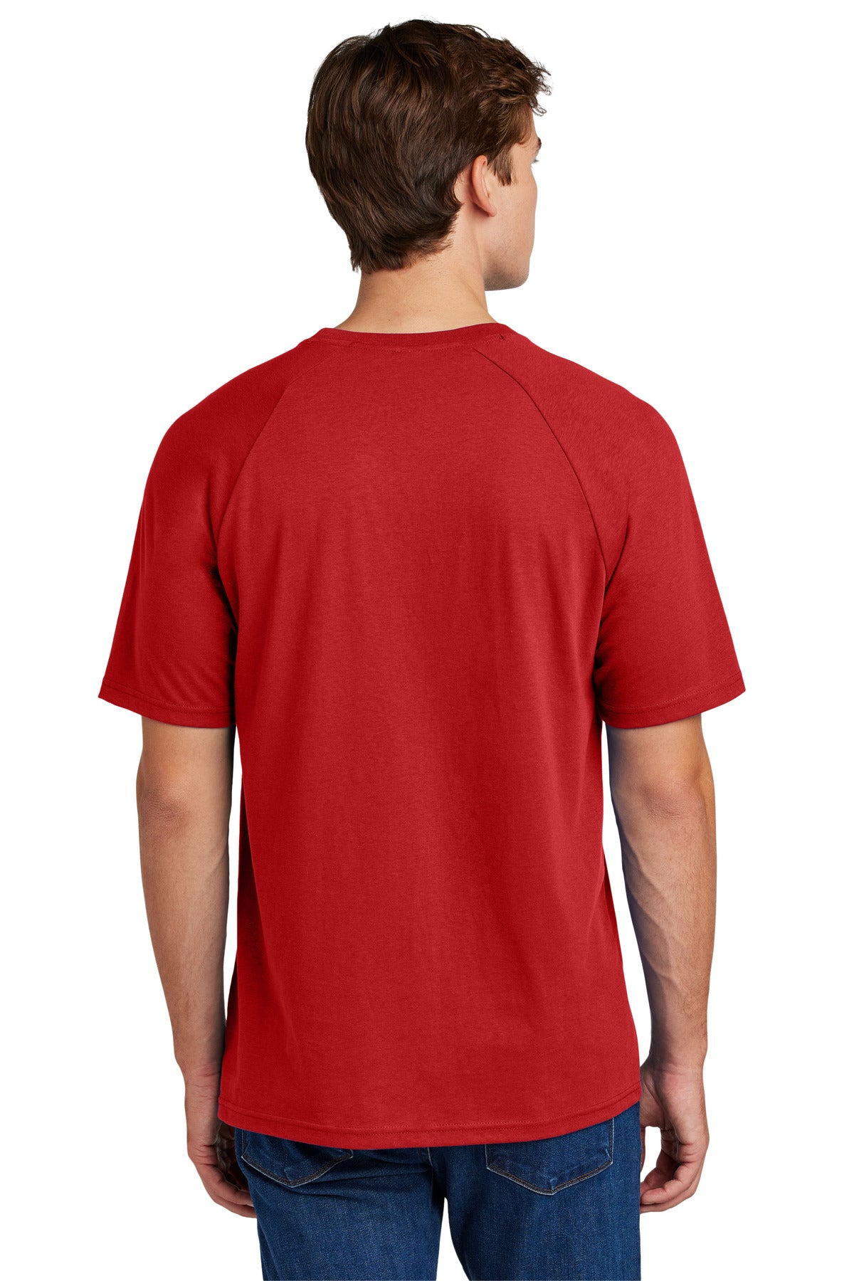 Sport-Tek Halftime Raglan Tee ST6040 - Deep Red - Back