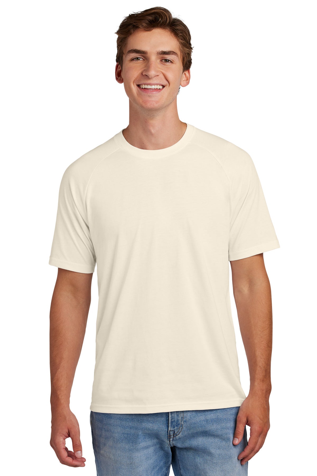 Sport-Tek Halftime Raglan Tee ST6040 - Ecru - Front