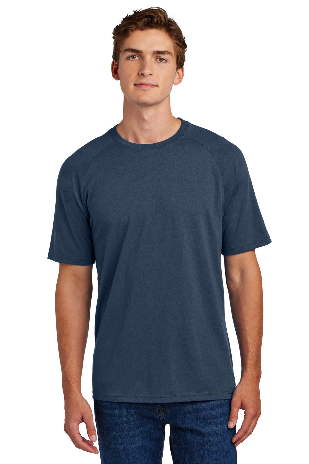 Sport-Tek Halftime Raglan Tee ST6040 - True Navy - Front
