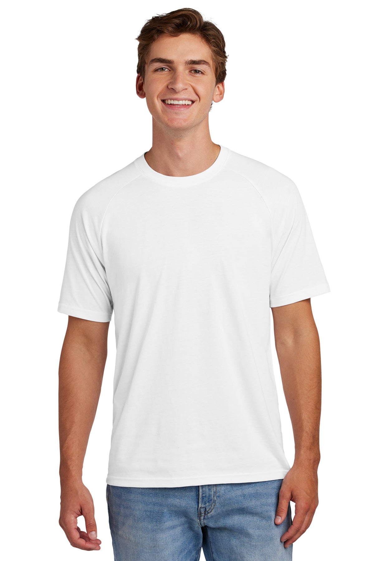 Sport-Tek Halftime Raglan Tee ST6040 - White - Front
