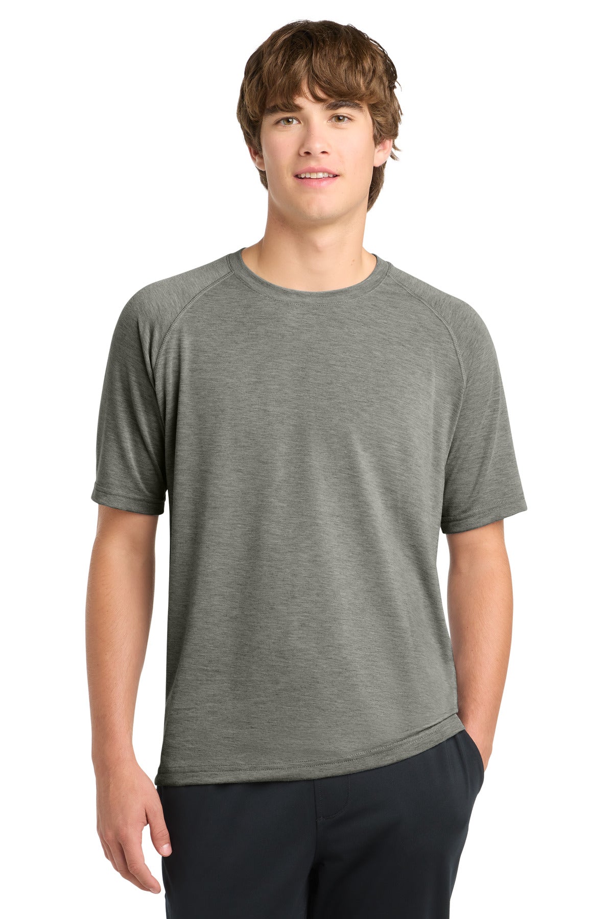 Sport-Tek Ultimate Performance Crew ST700 - Heather Grey - Front