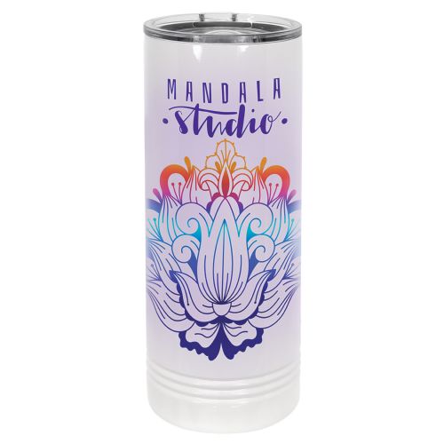 22oz Skinny Polar Camel Skinny Vacuum Insulated Sublimatable Tumbler