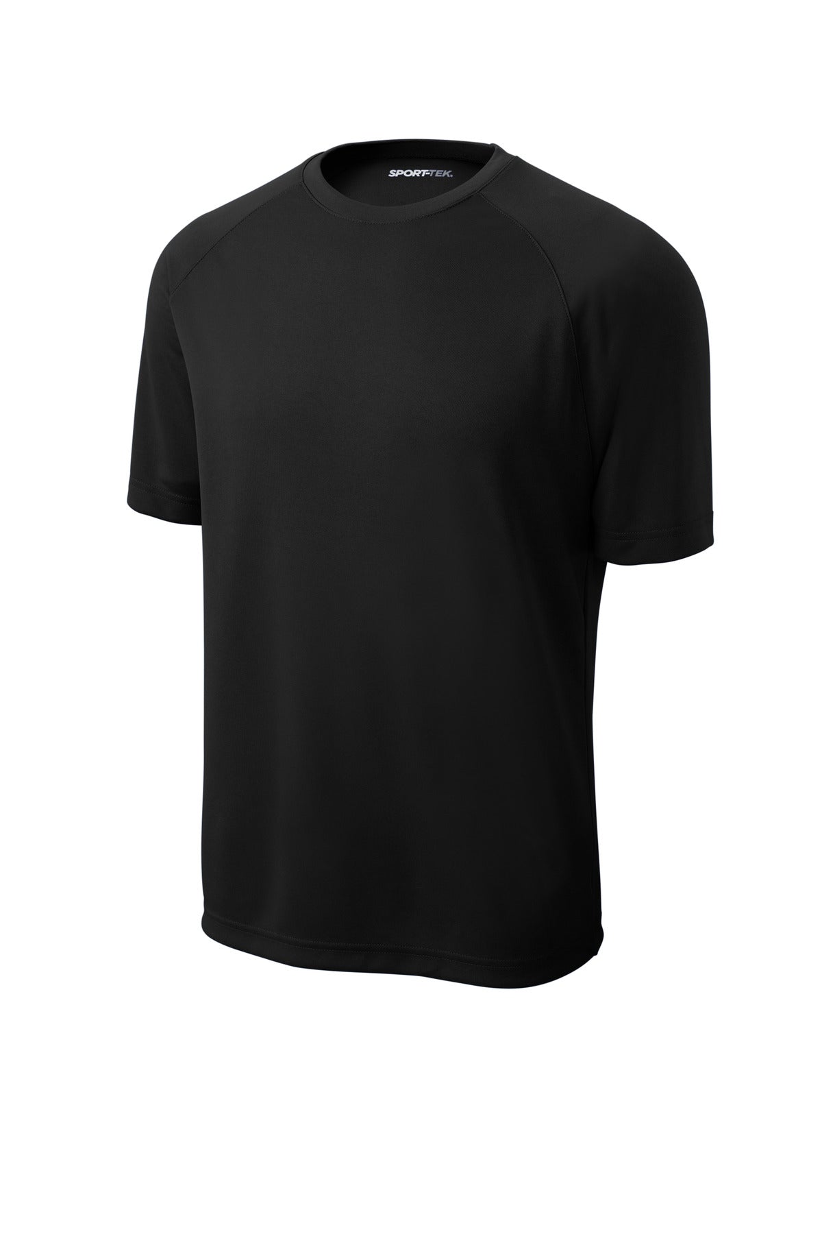 Sport-Tek Dry Zone Short Sleeve Raglan T-Shirt T473 - Black - Front (flat)
