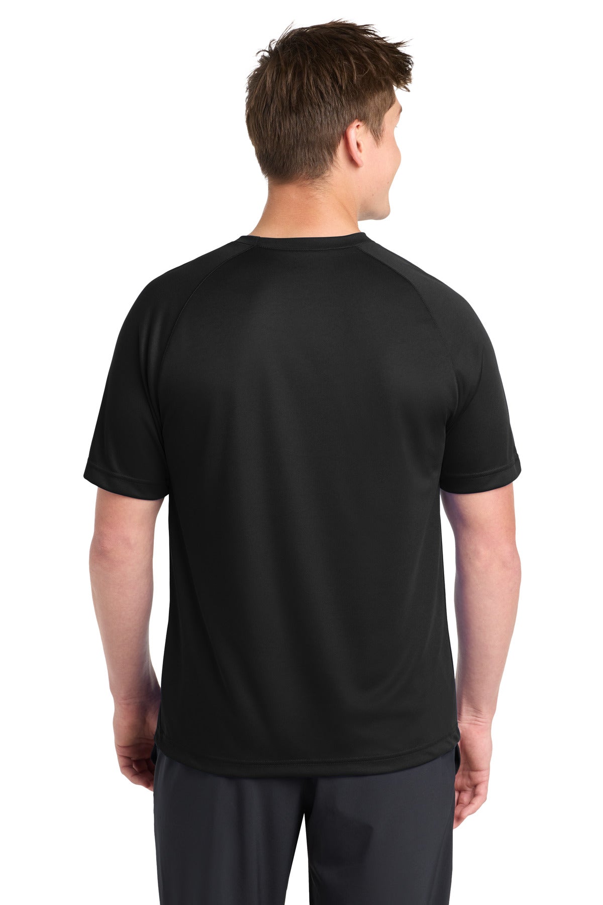 Sport-Tek Dry Zone Short Sleeve Raglan T-Shirt T473 - Black - Back