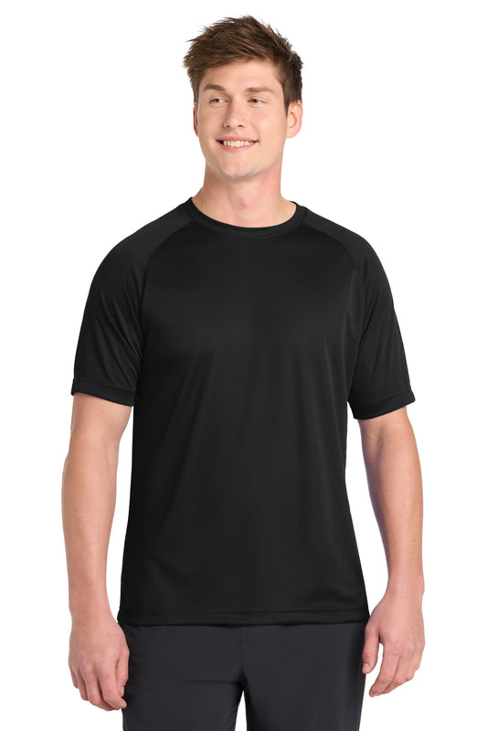 Sport-Tek Dry Zone Short Sleeve Raglan T-Shirt T473 - Black - Front