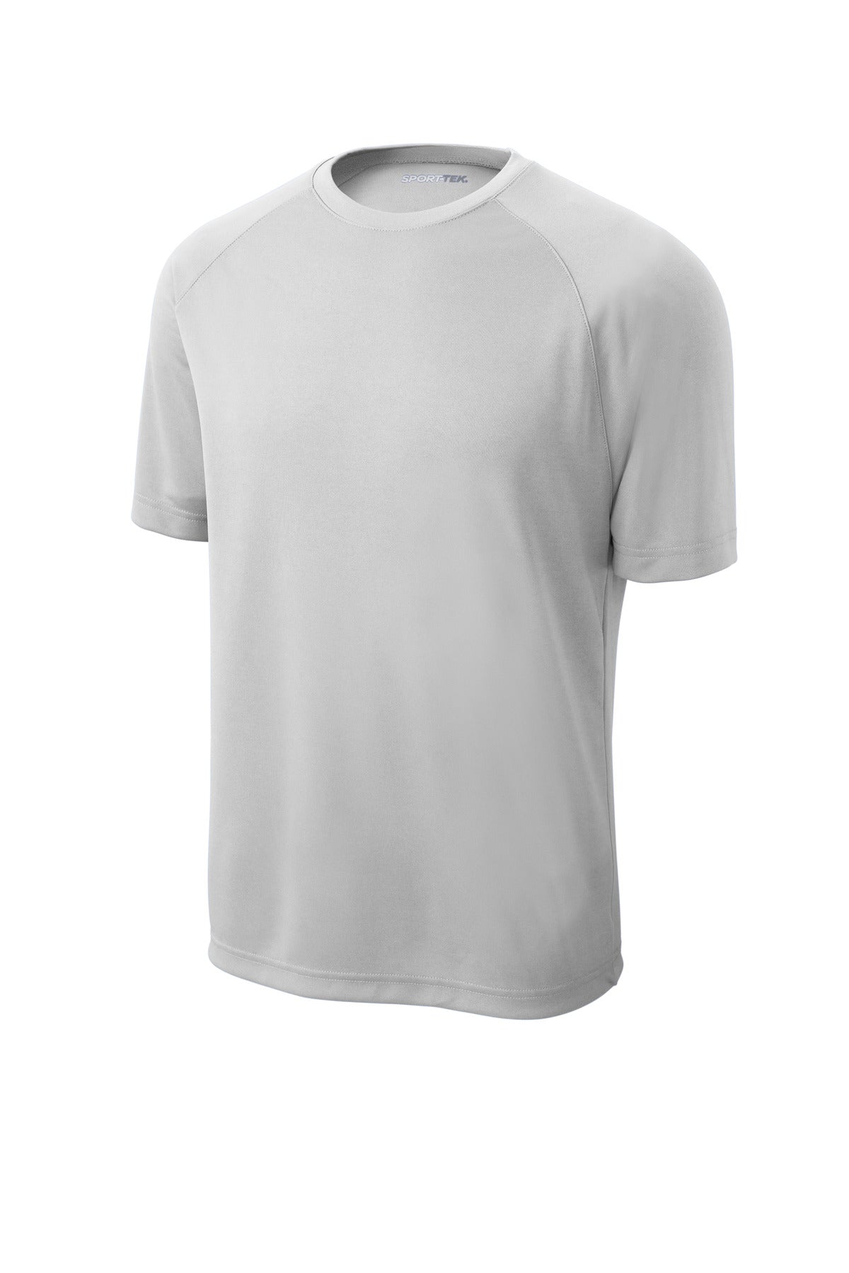 Sport-Tek Dry Zone Short Sleeve Raglan T-Shirt T473 - Silver - Front (flat)