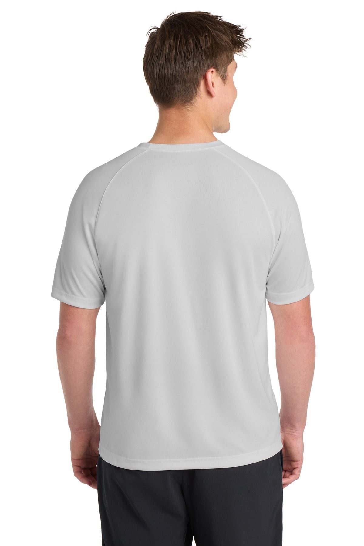 Sport-Tek Dry Zone Short Sleeve Raglan T-Shirt T473 - Silver - Back
