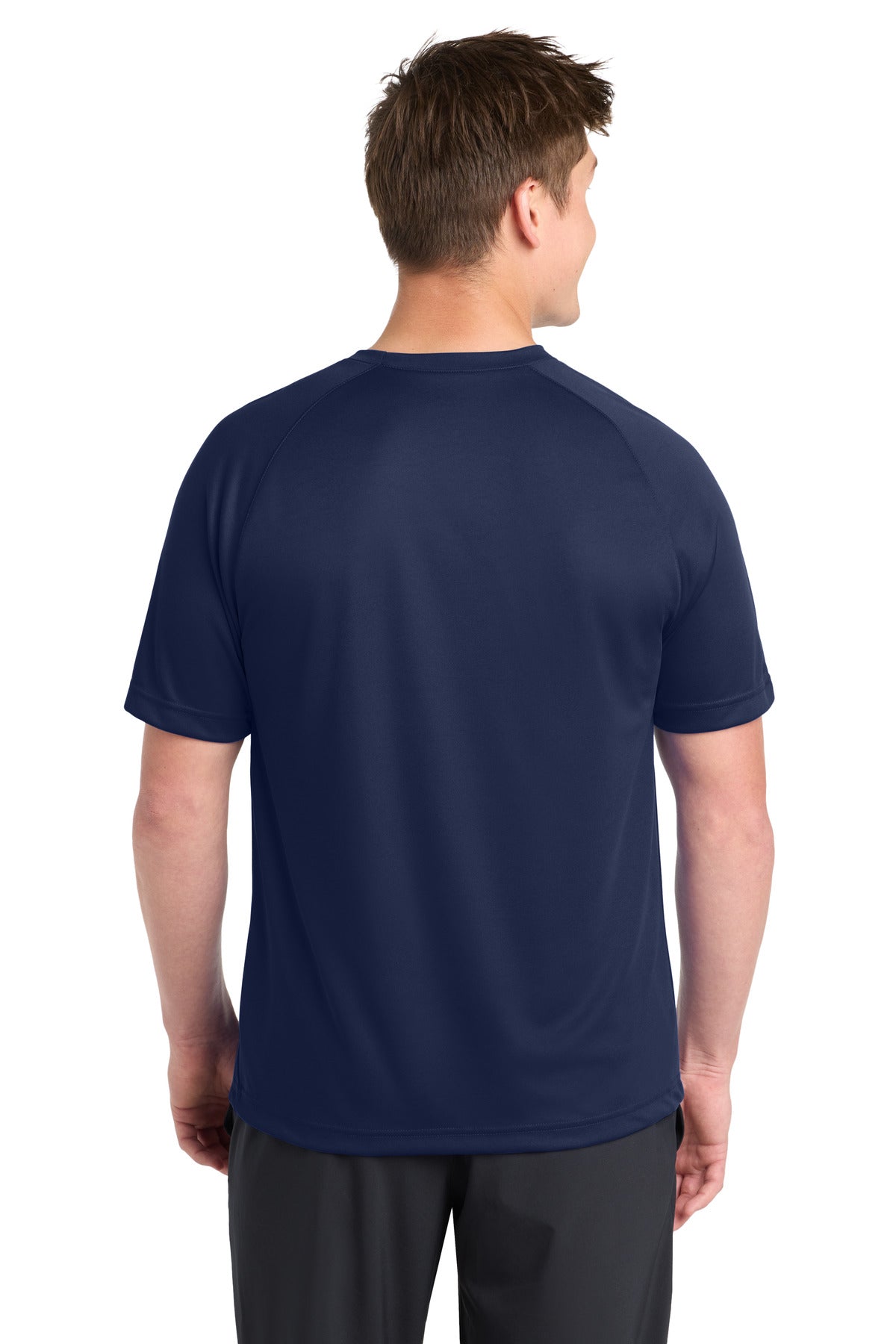 Sport-Tek Dry Zone Short Sleeve Raglan T-Shirt T473 - True Navy - Back