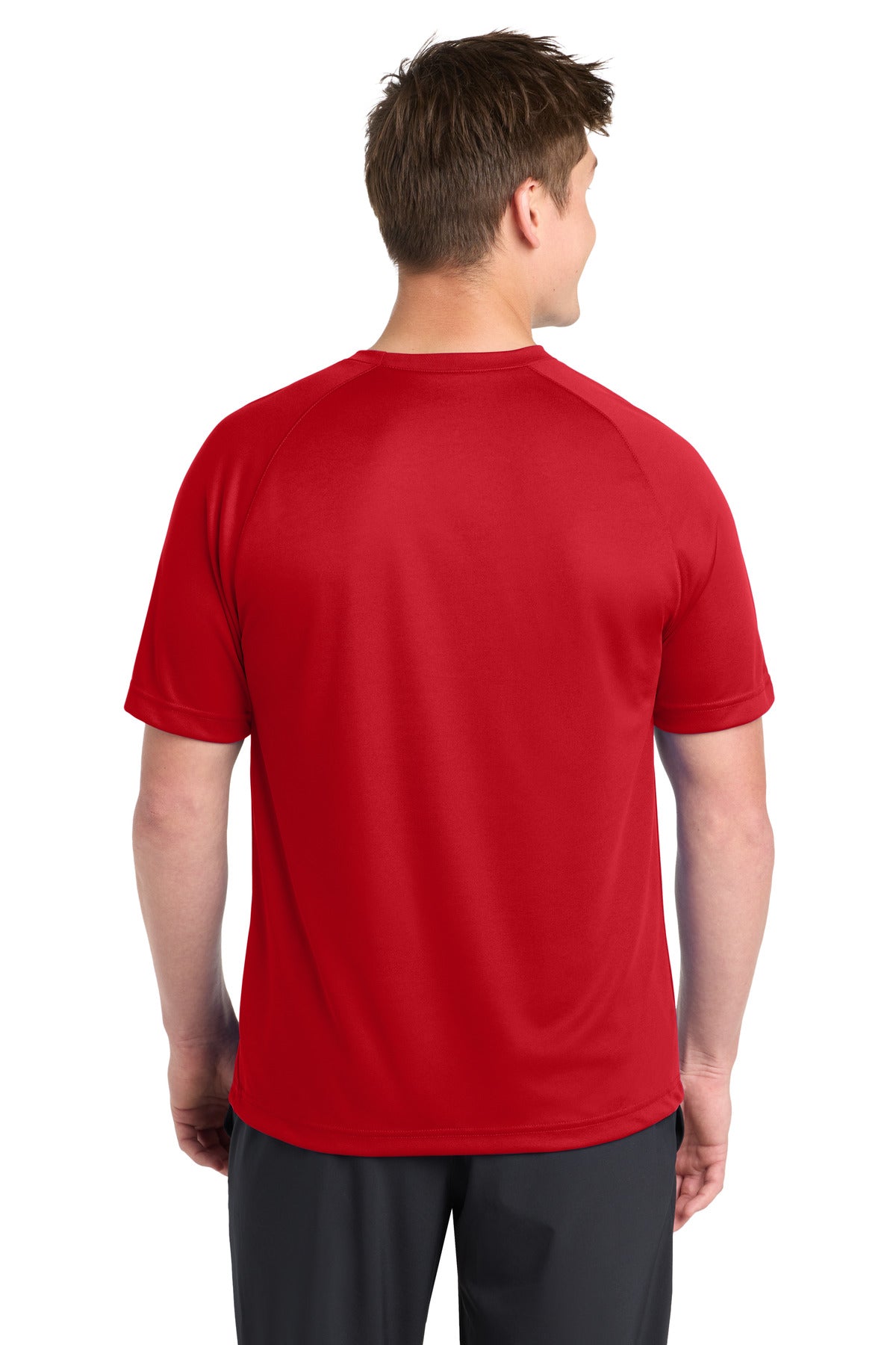 Sport-Tek Dry Zone Short Sleeve Raglan T-Shirt T473 - True Red - Back