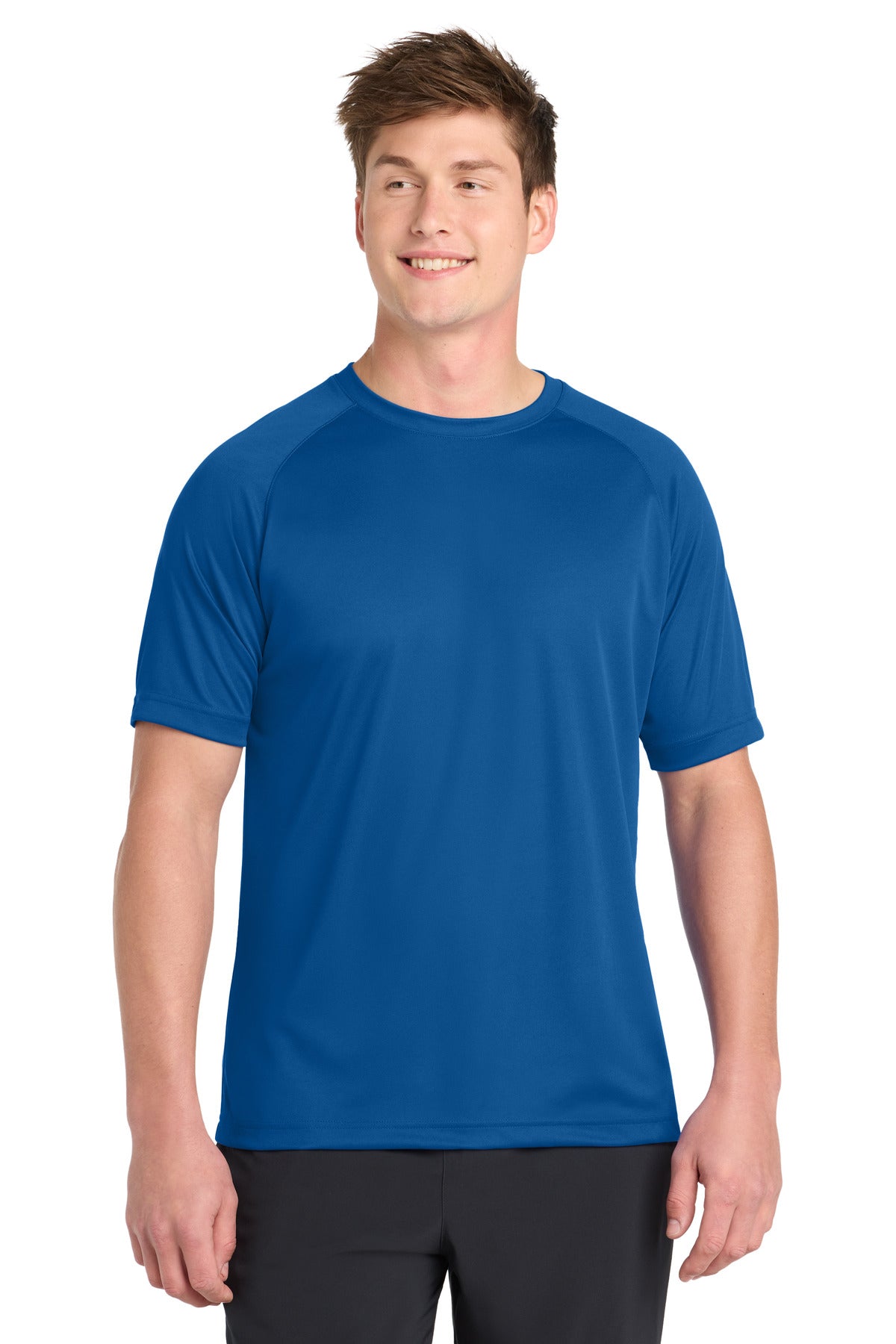 Sport-Tek Dry Zone Short Sleeve Raglan T-Shirt T473 - True Royal - Front