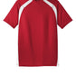Sport-Tek Dry Zone Colorblock Crew T478 - True Red/ White - Front (flat)