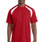 Sport-Tek Dry Zone Colorblock Crew T478 - True Red/ White - Front