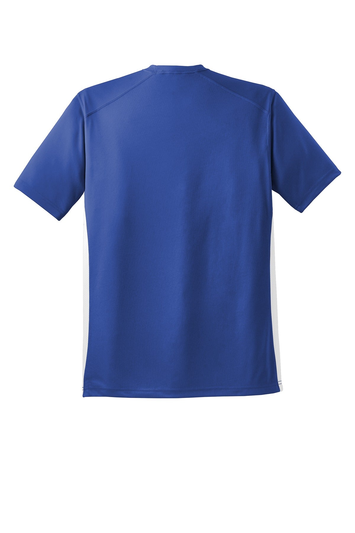 Sport-Tek Dry Zone Colorblock Crew T478 - True Royal/ White - Back (flat)