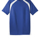 Sport-Tek Dry Zone Colorblock Crew T478 - True Royal/ White - Front (flat)