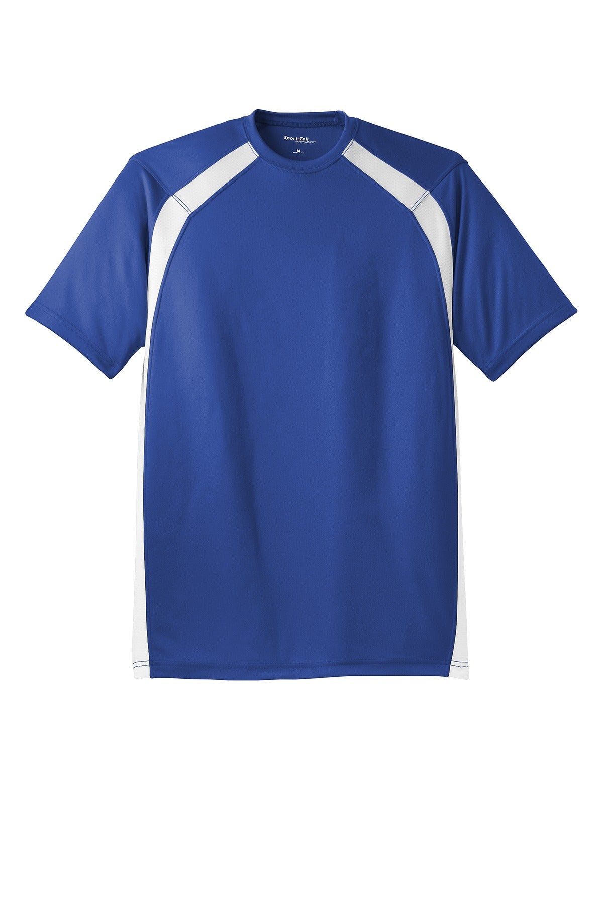 Sport-Tek Dry Zone Colorblock Crew T478 - True Royal/ White - Front (flat)