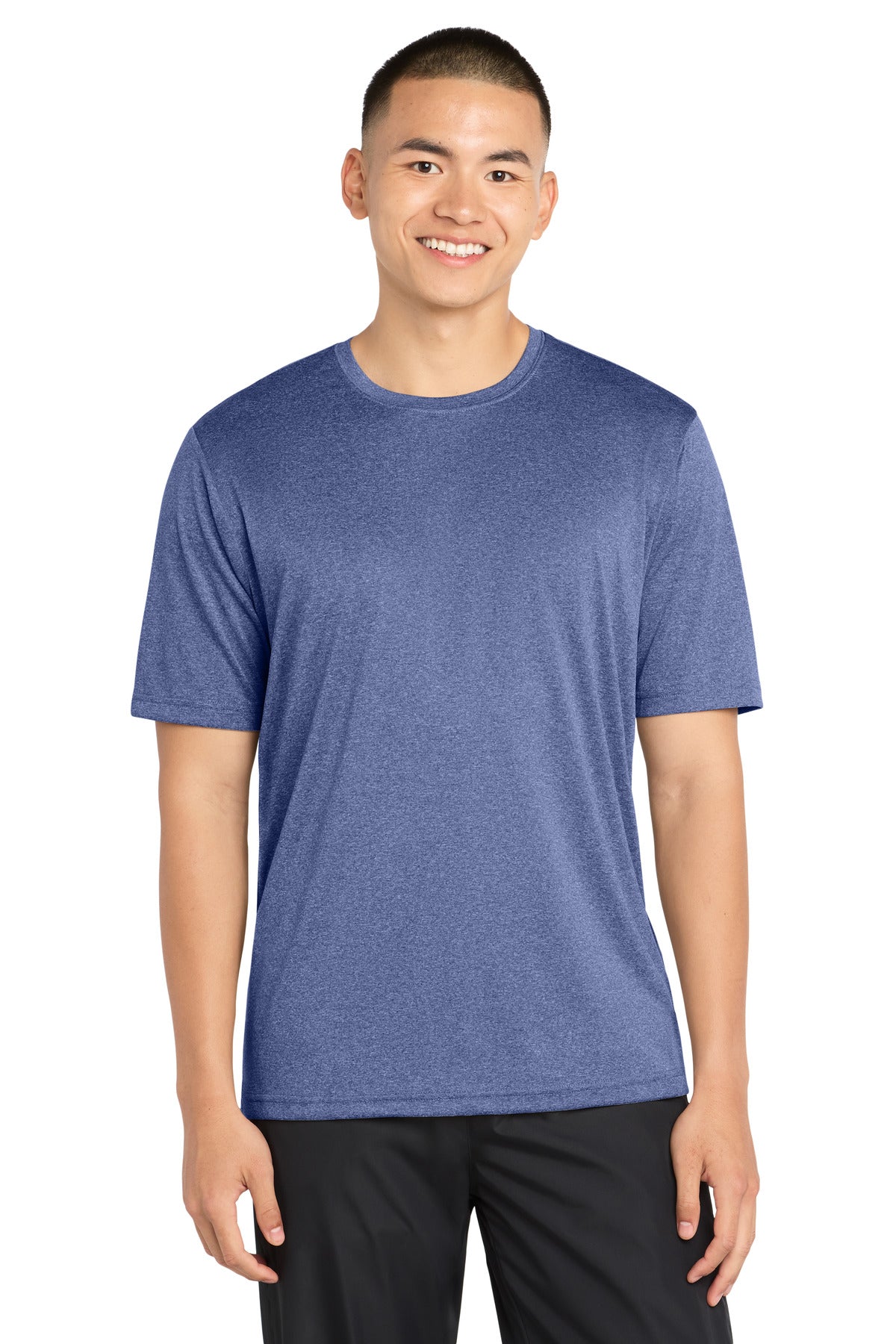 Sport-Tek Tall Heather Contender Tee TST360 - True Royal Heather - Front