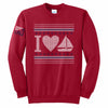US Sailing Christmas Crewneck Sweatshirt - Red