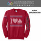 US Sailing Christmas Youth Crewneck Sweatshirt - Red