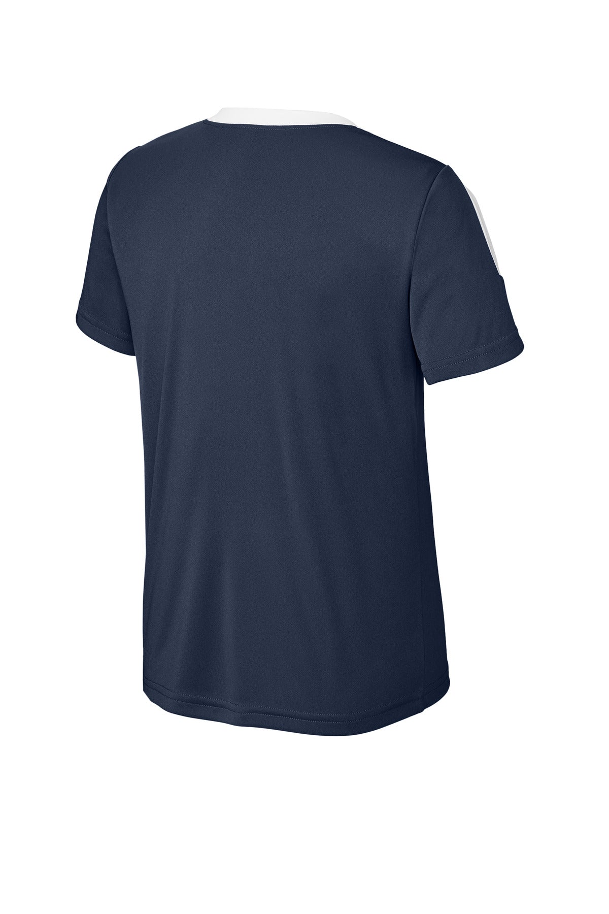 Sport-Tek Youth Competitor United Crew YST100 - True Navy/ White - Back (flat)