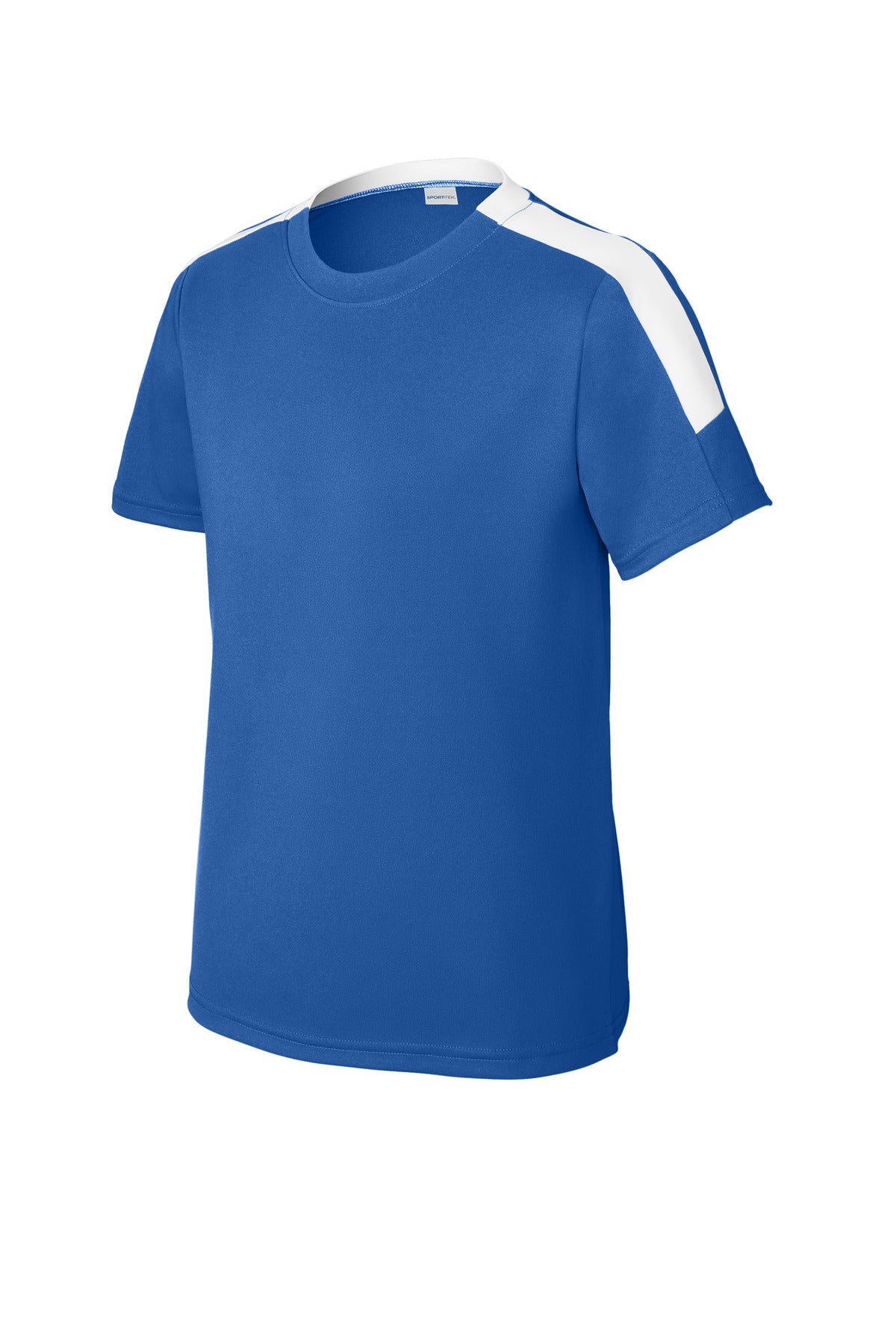 Sport-Tek Youth Competitor United Crew YST100 - True Royal/ White - Front (flat)