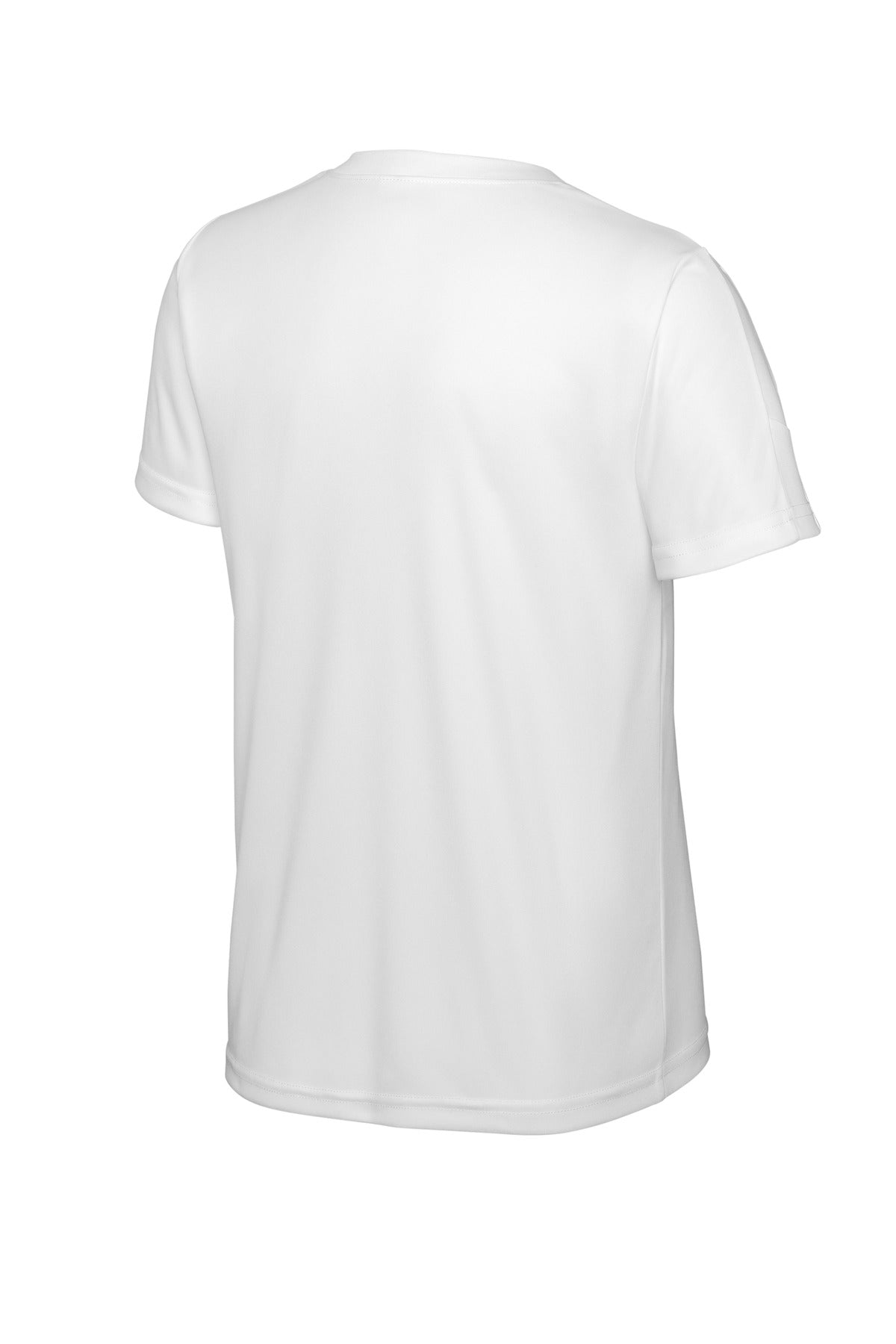 Sport-Tek Youth Competitor United Crew YST100 - White/ White - Back (flat)