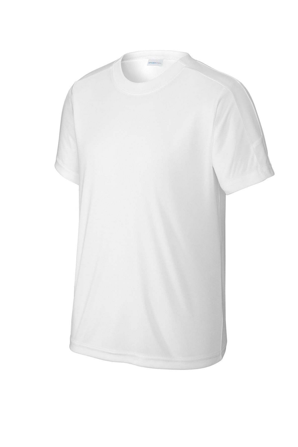 Sport-Tek Youth Competitor United Crew YST100 - White/ White - Front (flat)