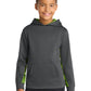 Sport-Tek ®  Youth Sport-Wick ®  CamoHex Fleece Colorblock Hooded Pullover.  YST239