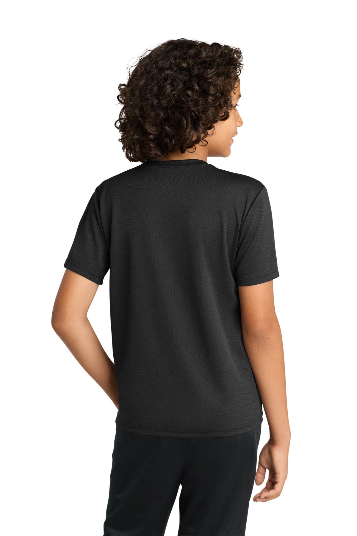 Sport-Tek Youth PosiCharge RacerMesh Tee YST340 - Black - Back