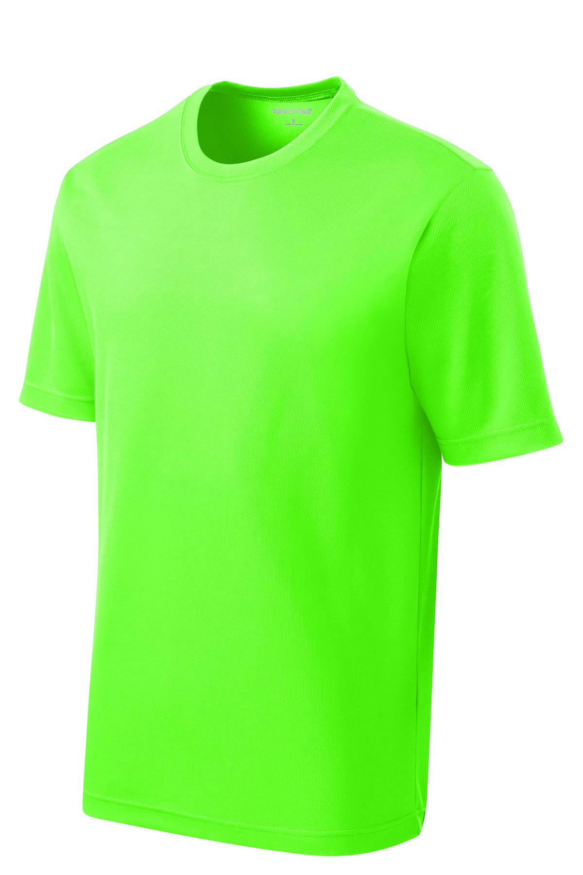 Sport-Tek Youth PosiCharge RacerMesh Tee YST340 - Neon Green - Front (flat)