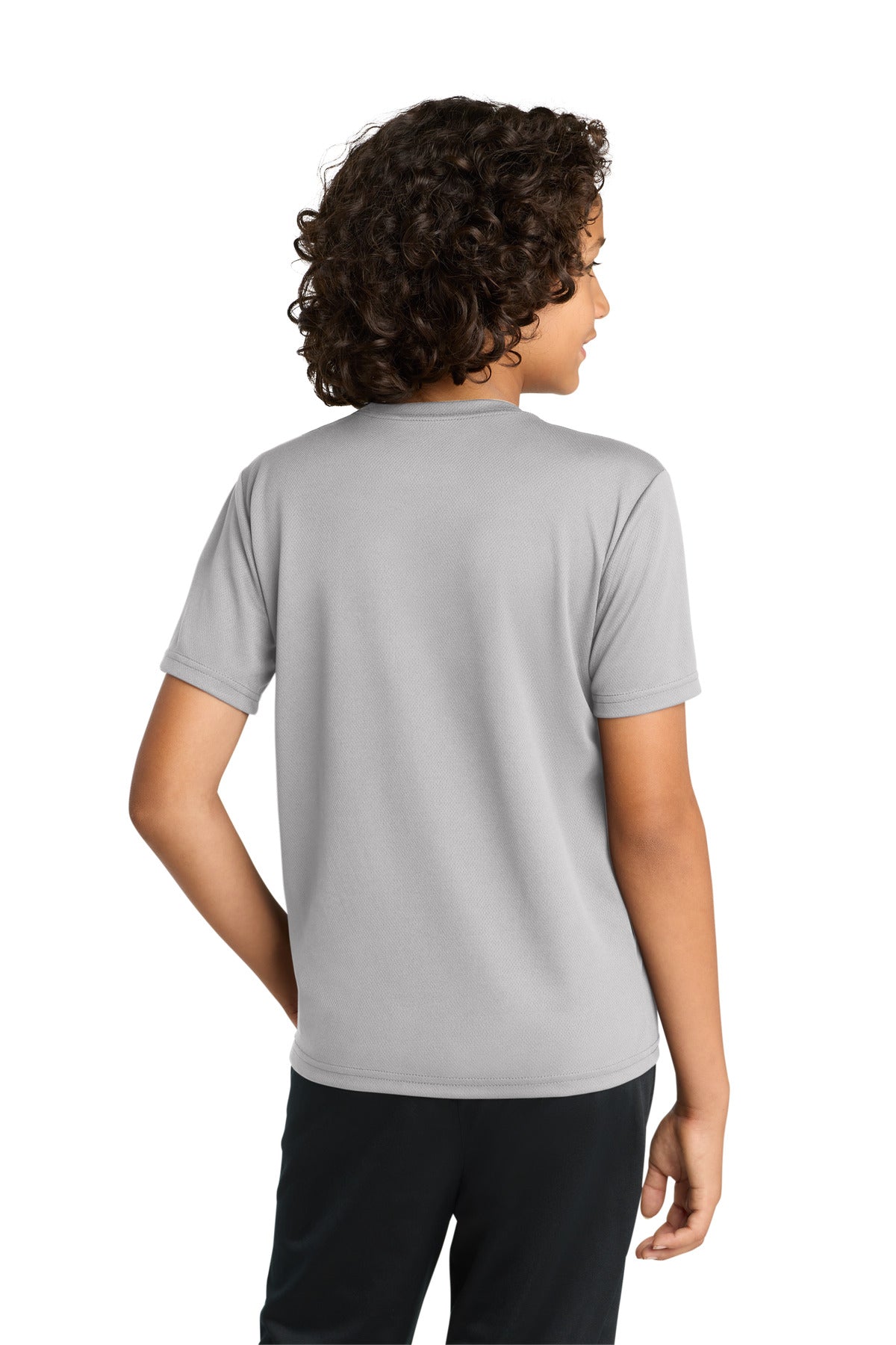Sport-Tek Youth PosiCharge RacerMesh Tee YST340 - Silver - Back