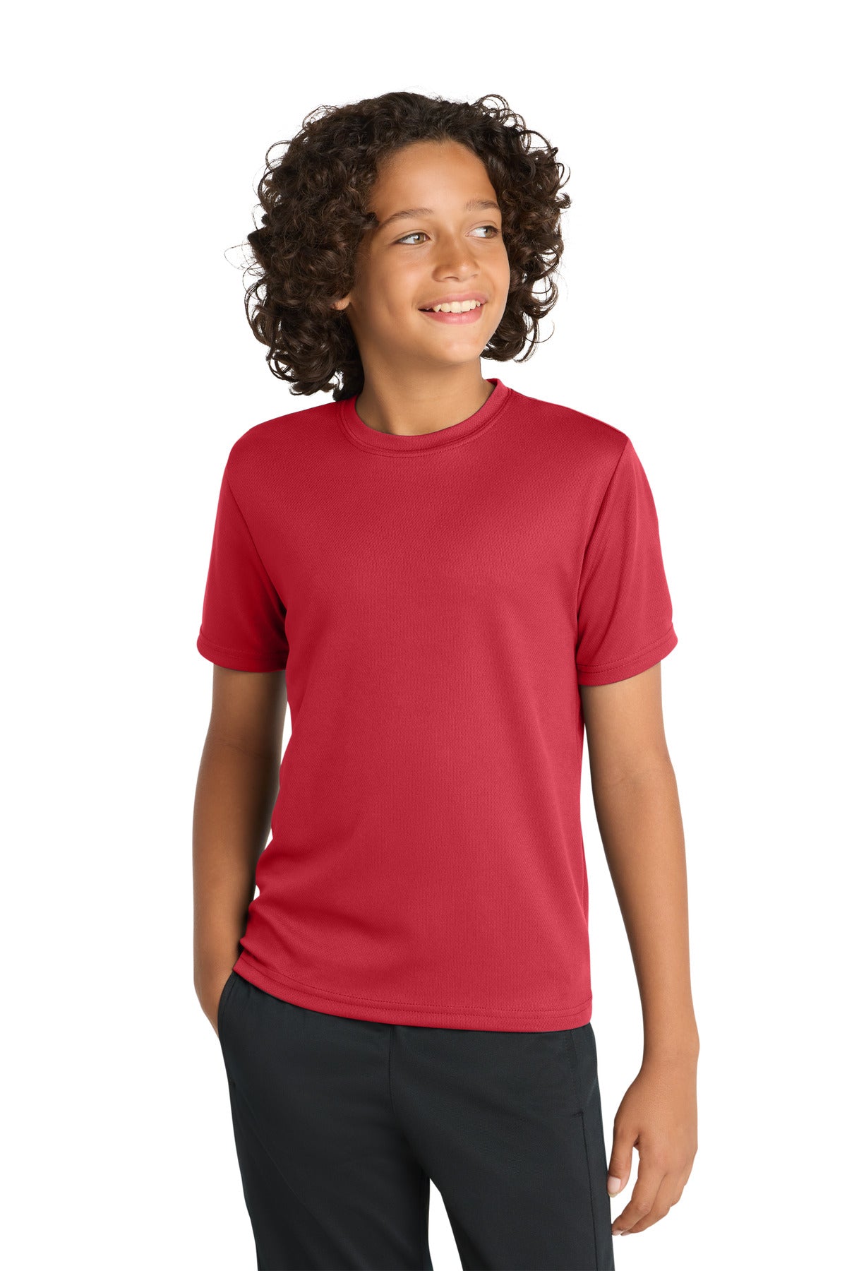 Sport-Tek Youth PosiCharge RacerMesh Tee YST340 - True Red - Front