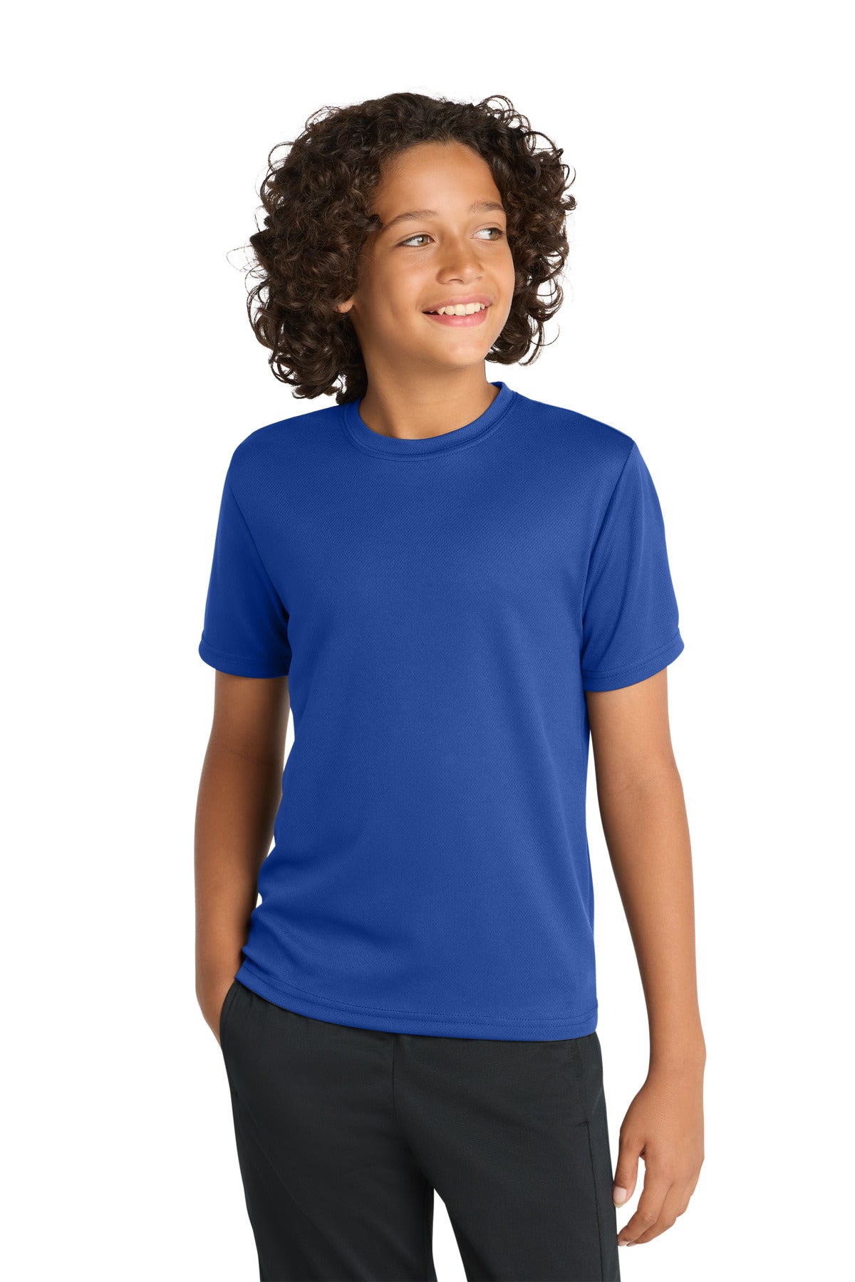 Sport-Tek Youth PosiCharge RacerMesh Tee YST340 - True Royal - Front