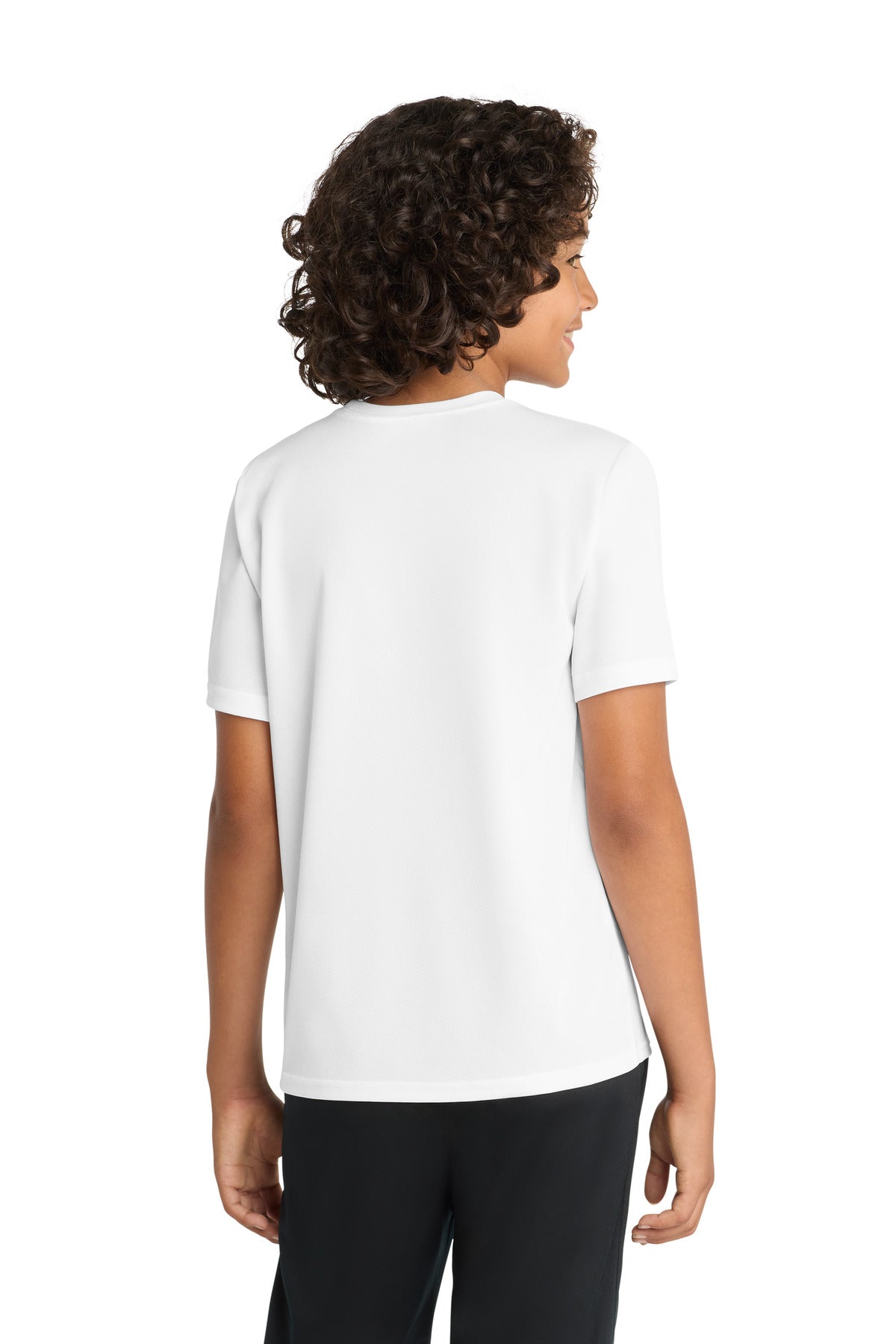 Sport-Tek Youth PosiCharge RacerMesh Tee YST340 - White - Back