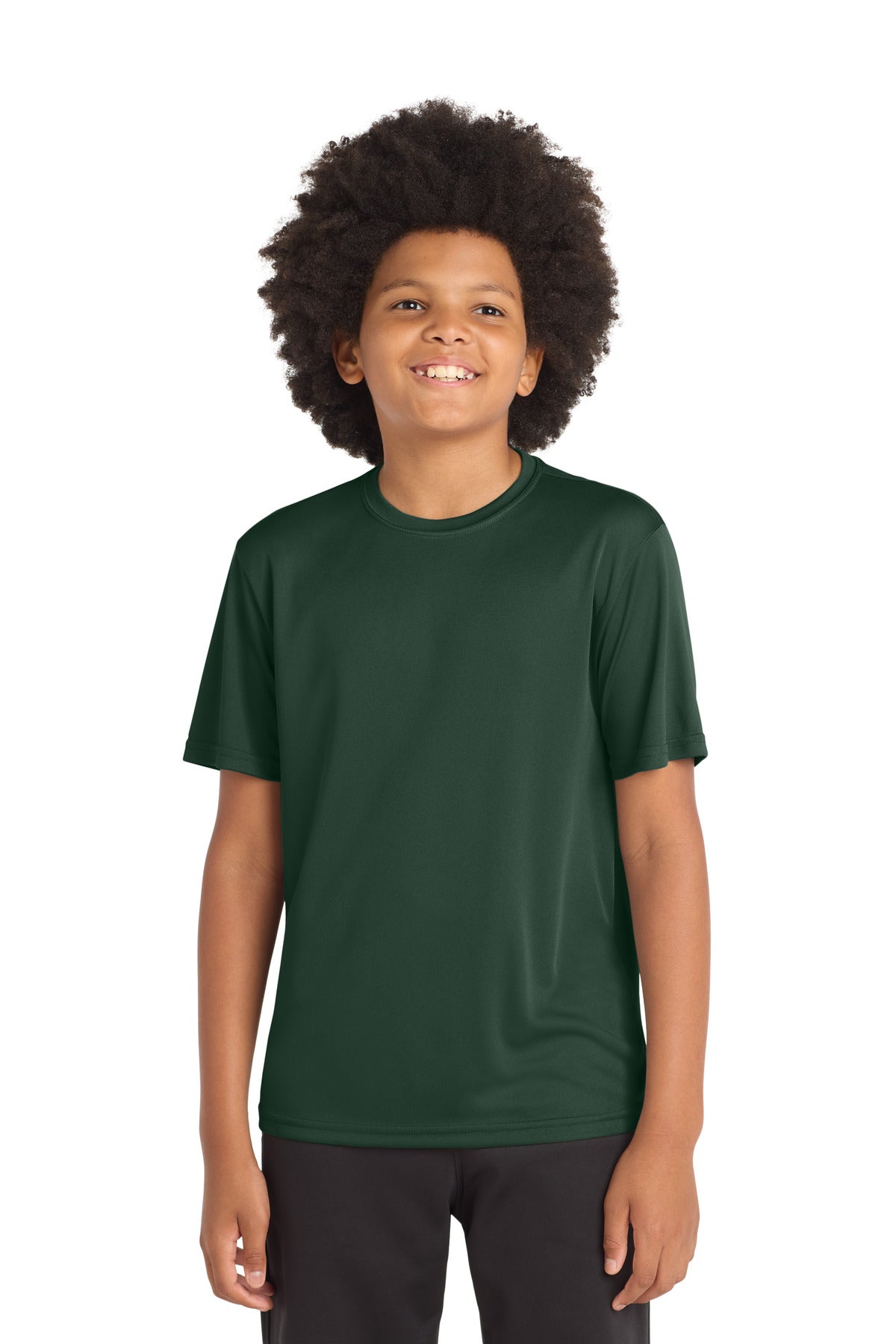 Sport-Tek Youth PosiCharge Competitor Tee YST350 - Forest Green - Front