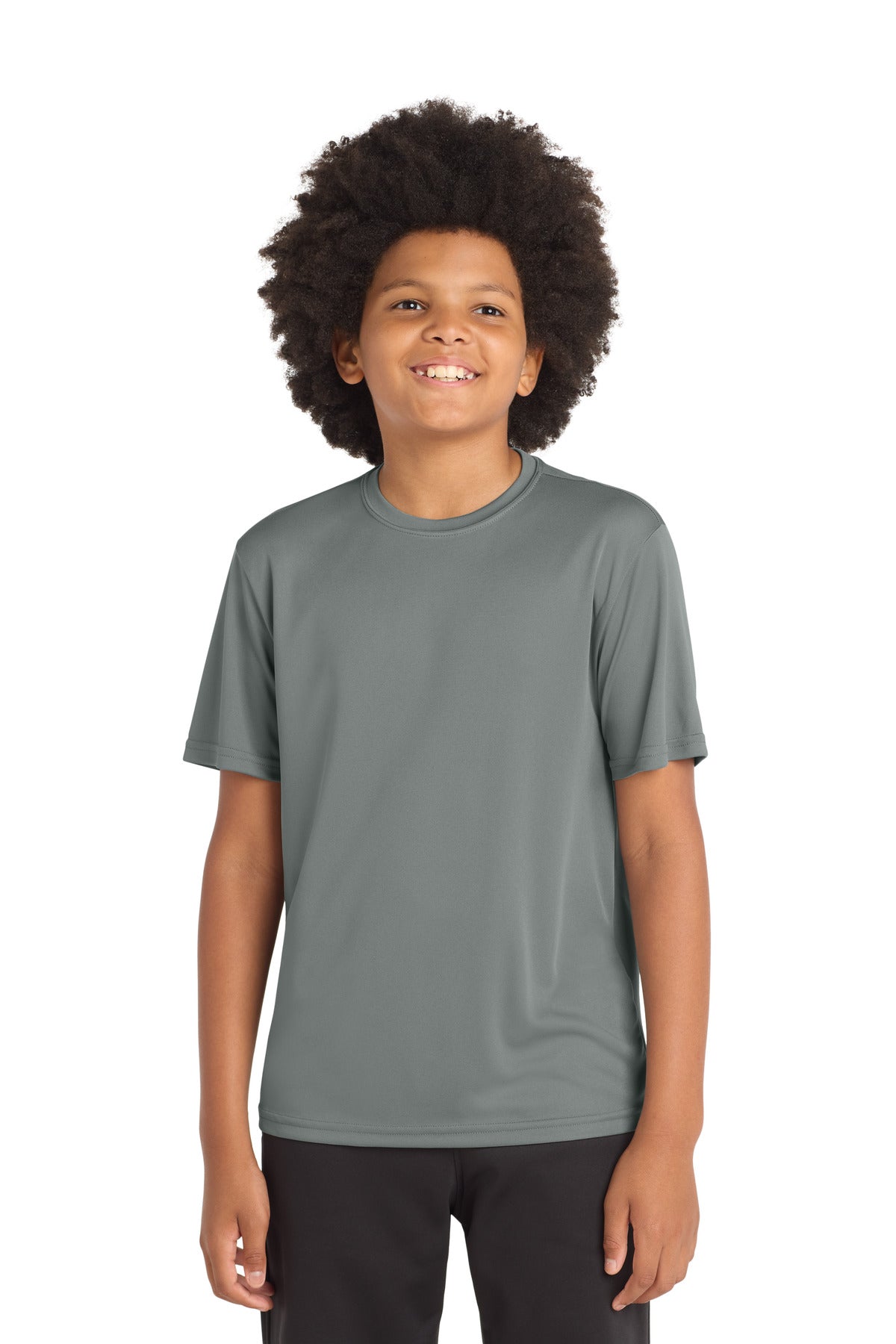 Sport-Tek Youth PosiCharge Competitor Tee YST350 - Grey Concrete - Front