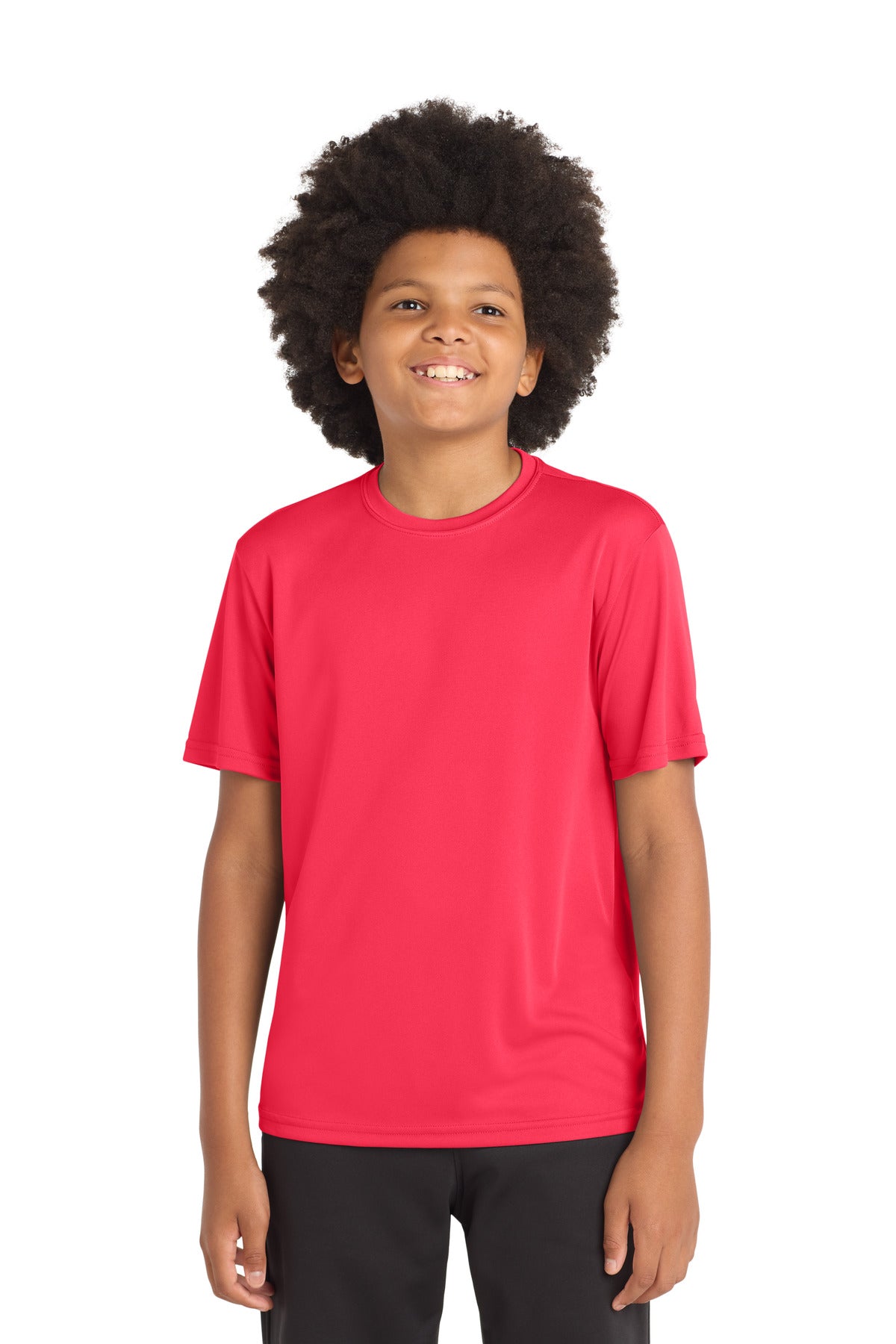 Sport-Tek Youth PosiCharge Competitor Tee YST350 - Hot Coral - Front