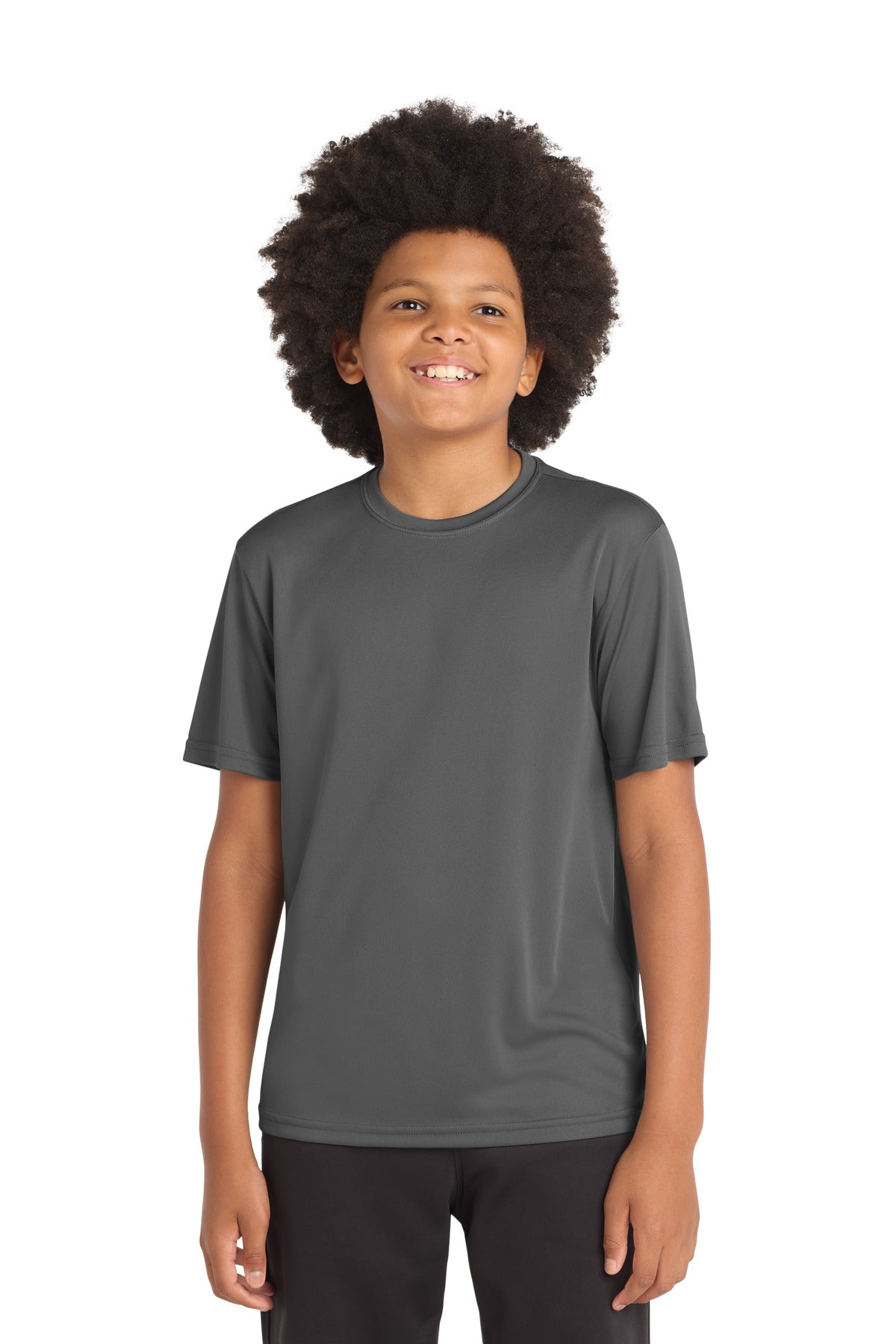 Sport-Tek Youth PosiCharge Competitor Tee YST350 - Iron Grey - Front