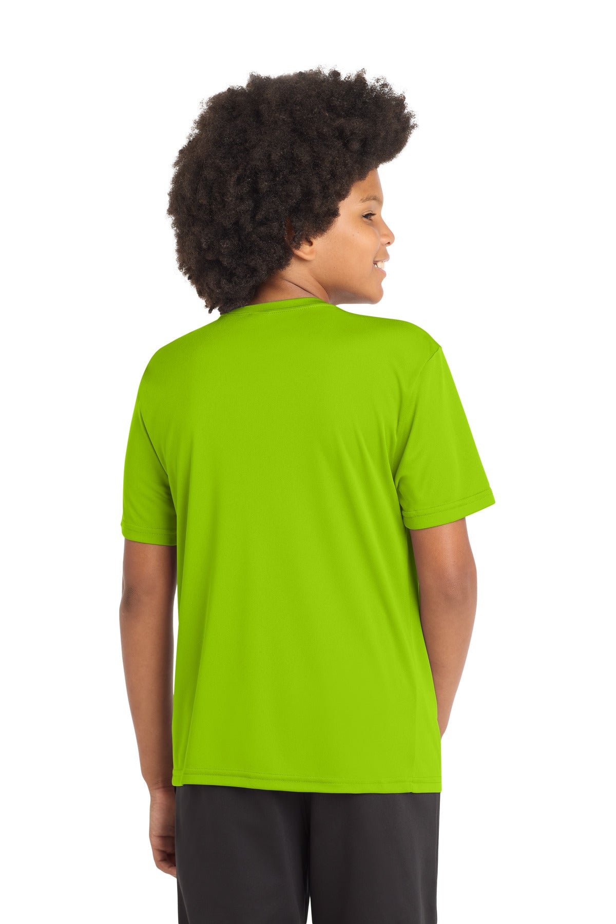 Sport-Tek Youth PosiCharge Competitor Tee YST350 - Lime Shock - Back