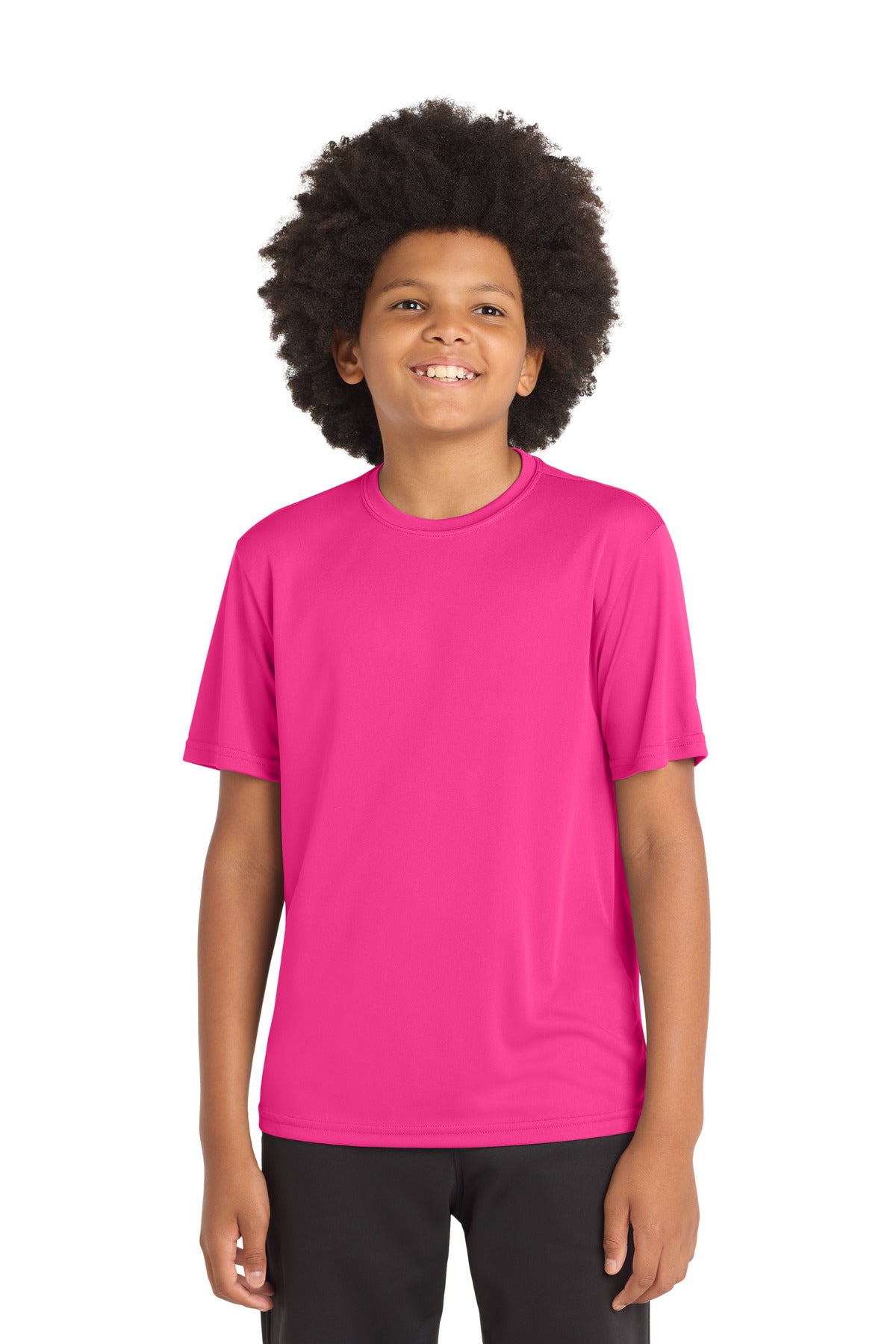 Sport-Tek Youth PosiCharge Competitor Tee YST350 - Neon Pink - Front