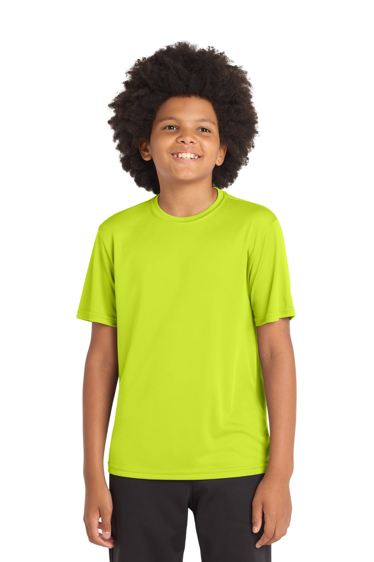 Sport-Tek Youth PosiCharge Competitor Tee YST350 - Neon Yellow - Front