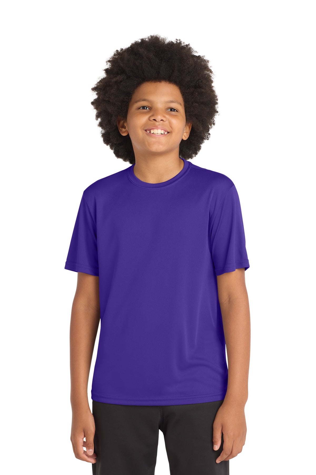 Sport-Tek Youth PosiCharge Competitor Tee YST350 - Purple - Front