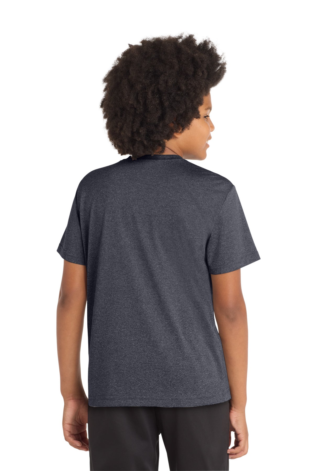 Sport-Tek Youth Heather Contender Tee YST360 - Graphite Heather - Back