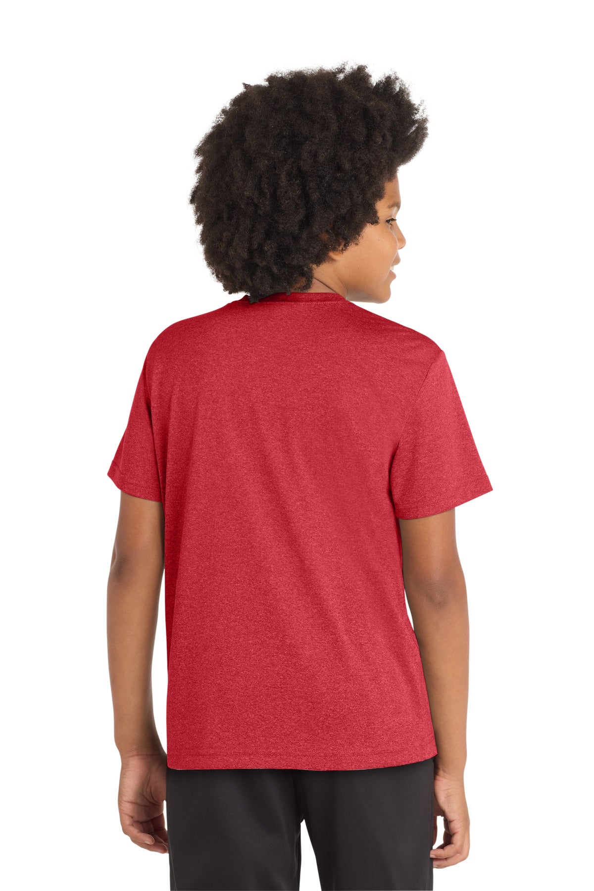 Sport-Tek Youth Heather Contender Tee YST360 - Scarlet Heather - Back