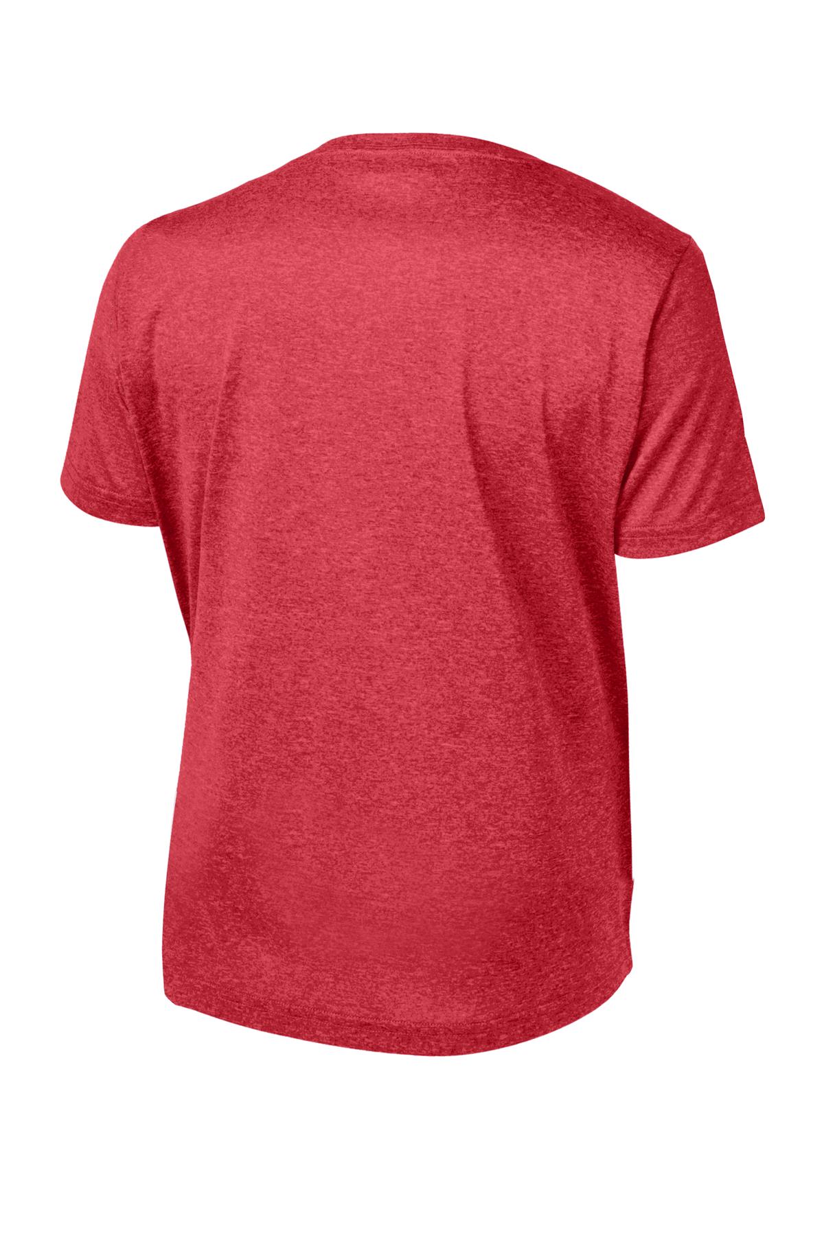Sport-Tek Youth Heather Contender Tee YST360 - Scarlet Heather - Back (flat)