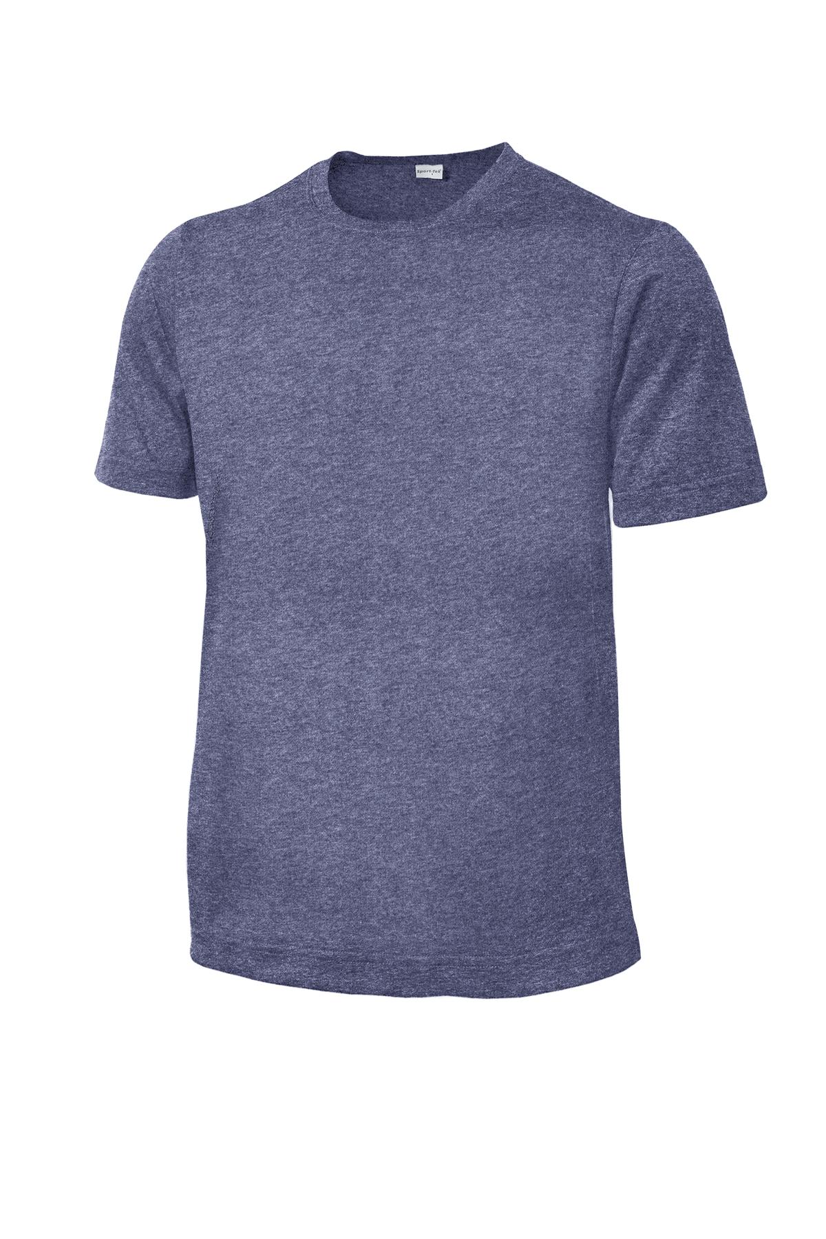 Sport-Tek Youth Heather Contender Tee YST360 - True Navy Heather - Front (flat)